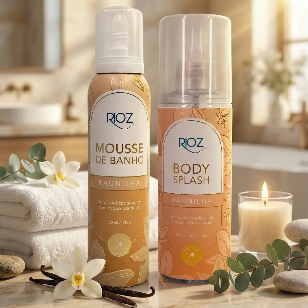 Kit Ritual Completo Mousse de Banho + Body Splash Baunilha