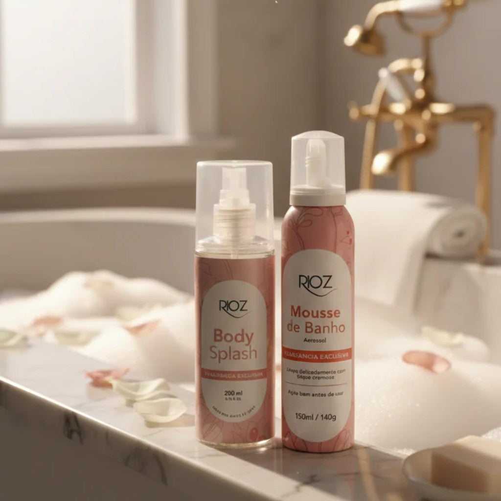 Kit Ritual Completo Mousse de Banho + Body Splash Fragrância Exclusiva